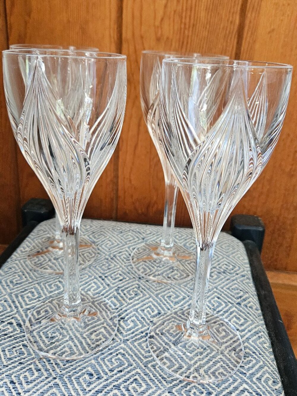 Gorham Crystal Primrose Goblets, Set of 4, No chips or cracks!